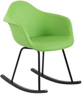 Gladje Leather Rocking Chair, Green - Armchair