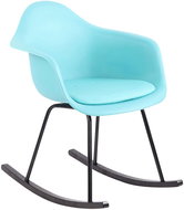 Gladje Plastic Rocking Chair, Blue - Armchair