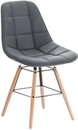 Dining chair Toronto leather gray - Dining Chair