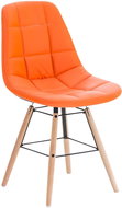 Dining chair Toronto leather orange - Dining Chair