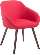 Dining chair Harry textile, legs walnut red - Bar Stool
