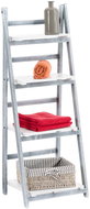 Fredrik Ladder Shelf, 113cm, White/Grey - Shelving Unit