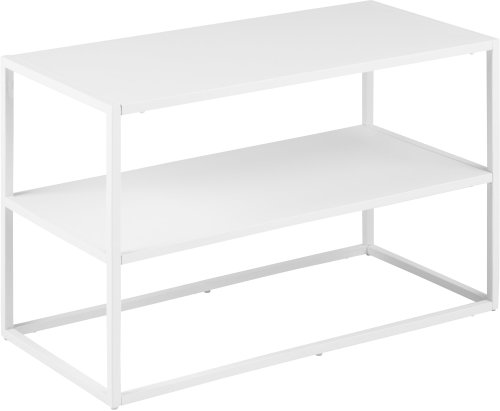 Metal Shoe Rack with Two Shelves Lyfte, 70cm, White - Shoe Rack - Main image