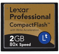 Paměťová karta LEXAR Compact Flash 2 GB 80x Professional LockTight Write Acceleration - Memory Card