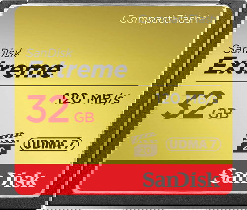 Sandisk Compact Flash 32GB Extreme - Paměťová karta - Hlavní obrázek