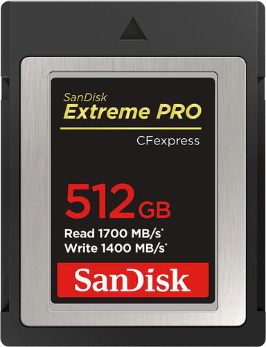 Sandisk Compact Flash Extreme PRO CF expres 512GB, Type B - Paměťová karta - Hlavní obrázek