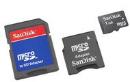 SanDisk Micro Secure Digital (Micro SD) 1GB, včetně SD a Mini SD adaptéru - Memory Card