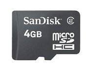 SanDisk Micro Secure Digital (Micro SD) 4GB SDHC Class 2 - Memory Card