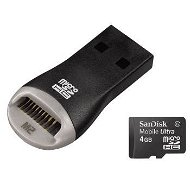 SanDisk Micro SDHC 4GB Mobile Ultra + card reader - Memory Card