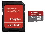 SanDisk MicroSDHC 4GB Ultra Class 6 + SD adaptér - Pamäťová karta