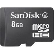 SanDisk Micro Secure Digital (Micro SD) 8GB SDHC Class 2 - Memory Card