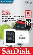 SanDisk MicroSDHC 16 GB Ultra Android Class 10 UHS-I + SD-Adapter - Speicherkarte