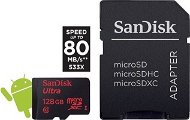 SanDisk Micro SDXC 128GB Ultra Android Class 10 UHS-I memóriakártya + SD kártya adapter - Memóriakártya