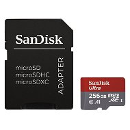 SanDisk MicroSDXC 256GB Ultra Android Class 10 A1 UHS-I + SD Adapter - Memóriakártya