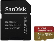 SanDisk Micro SDXC 64GB Extreme Plus Class 10 UHS-I (V30) + SD adapter - Memory Card