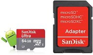  SanDisk Ultra 64 GB Micro SDXC Class 10 + SD Adapter  - Memory Card