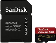 SanDisk MicroSDHC 32 GB Extreme Pro UHS I (U3) + SD adapter - Memóriakártya