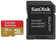 SanDisk MicroSDHC 16GB Extreme Class 10 + SD adaptér - Pamäťová karta