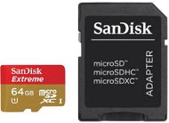  SanDisk Extreme 64 GB Micro SDXC Class 10 + SD Adapter  - Memory Card