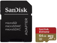 SanDisk Extreme 64 gigabyte microSDXC UHS-I (U3) + SD adapter GoPro Edition - Memóriakártya
