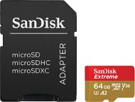 SanDisk MicroSDXC 64 GB Extreme A2 UHS-I (V30) U3 + SD adaptér - Pamäťová karta