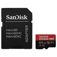 SanDisk MicroSDXC 64GB Extreme Pro A2 UHS-I (V30) U3 + SD-Adapter - Speicherkarte