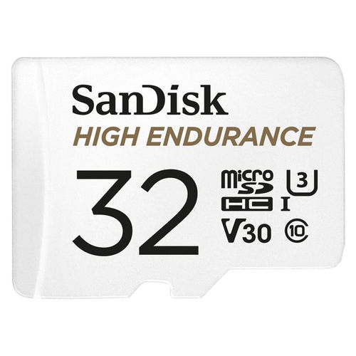 SanDisk MicroSDHC 32GB High Endurance Video U3 V30 + SD adaptér - Paměťová karta - Hlavní obrázek