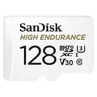 Memóriakártya SanDisk microSDXC 128GB High Endurance Video U3 V30 + SD adapter - Paměťová karta