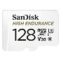 Memóriakártya SanDisk microSDXC 128GB High Endurance Video U3 V30 + SD adapter - Paměťová karta
