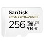SanDisk microSDHC 256GB High Endurance Video U3 V30 + SD adapter - Memóriakártya