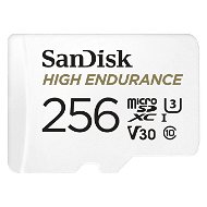 SanDisk MicroSDXC 256GB High Endurance Video U3 V30 + SD adaptér - Paměťová karta