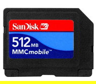 SanDisk Reduced Size MMCmobile MultiMedia Card 512MB Dual Voltage - Memory Card
