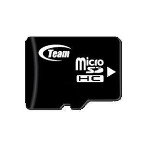 TEAM MicroSDHC 16GB Class 4 + adaptér SD a mini SD - Memory Card - Main image