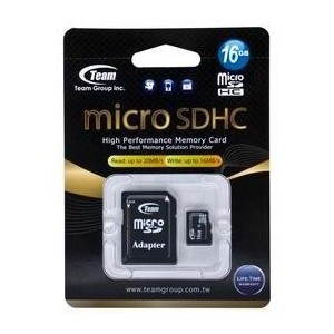 TEAM MicroSDHC 16GB Class 6 + SD adaptér - Paměťová karta - Hlavní obrázek