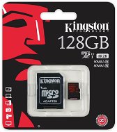 Kingston Micro SDXC UHS-I 128 gigabájt U3 + SD adapter - Memóriakártya