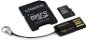 Kingston Micro SDHC 8GB Class 10 + SD Adapter and USB Card Reader - Memory Card