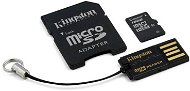 Speicherkarte Kingston MicroSDHC 16 Gigabyte Klasse 4 + SD-Adapter und USB-Lesegerät - Speicherkarte