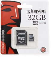 Kingston MicroSDHC 32GB Class 4 + SD Adapter - Memory Card