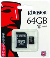 Kingston Micro SDXC 64GB Class 10 + SD adapter - Memory Card