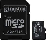 Memóriakártya Kingston MicroSDHC 8GB Industrial + SD adapter - Paměťová karta