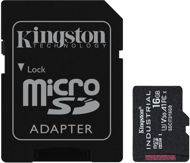 Kingston MicroSDHC 16GB Industrial + SD Adapter - Memory Card