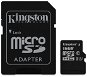 Kingston MicroSDHC 16GB UHS-I U1 + SD Adapter - Memory Card