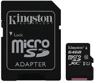 Kingston MicroSDXC 64GB UHS-I U1 + SD Adapter - Memory Card