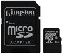 Kingston MicroSDXC 256GB UHS-I U1 + SD adapter - Memóriakártya