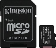 Memóriakártya Kingston Canvas Select Plus micro SDXC 64GB Class 10 UHS-I + SD adapter - Paměťová karta