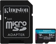 Memóriakártya Kingston Canvas Go! Plus microSDXC 64GB + SD adapter - Paměťová karta