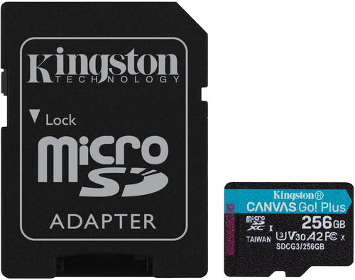 Kingston Canvas Go! Plus microSDXC 256GB + SD adapter - Memóriakártya - Fő fotó