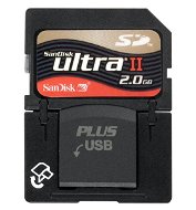 SanDisk Secure Digital 2GB Ultra II Plus 60x USB - možnost přímého připojení do USB portu bez čtečky - Speicherkarte