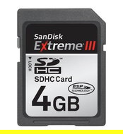 SanDisk Secure Digital 4GB Extreme III 133x SDHC Class 6 - Memory Card