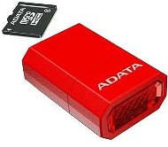 A-DATA Micro SDHC 16GB Class 4 + USB Reader red - Memory Card